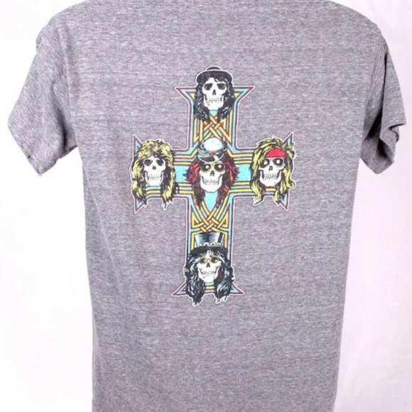 Guns N Roses T-Shirt appetite for destruction graphic both sides heather gray - Picture 2 of 9